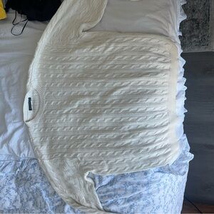 Brandy Melville Cream Cable Knit Sweater